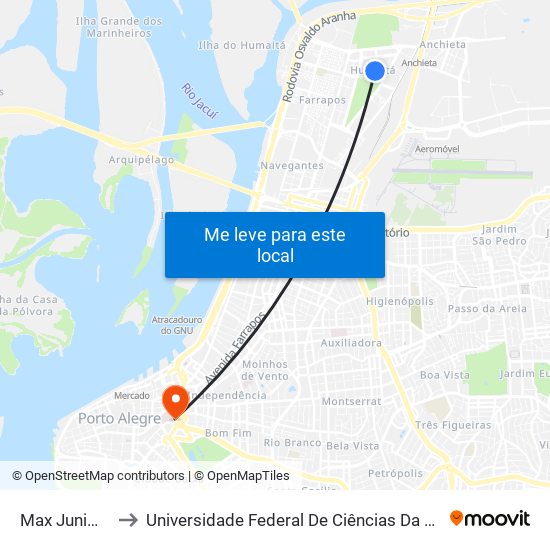 Max Juniman to Universidade Federal De Ciências Da Saúde map