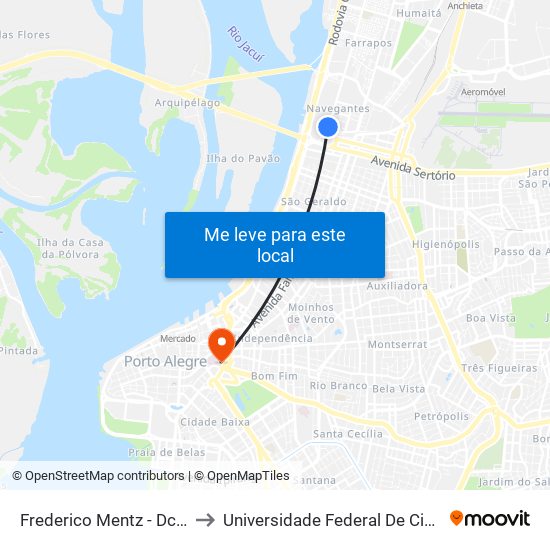 Frederico Mentz - Dc Navegantes to Universidade Federal De Ciências Da Saúde map