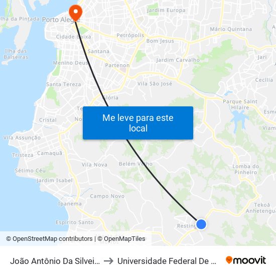 João Antônio Da Silveira - Bombeiros to Universidade Federal De Ciências Da Saúde map