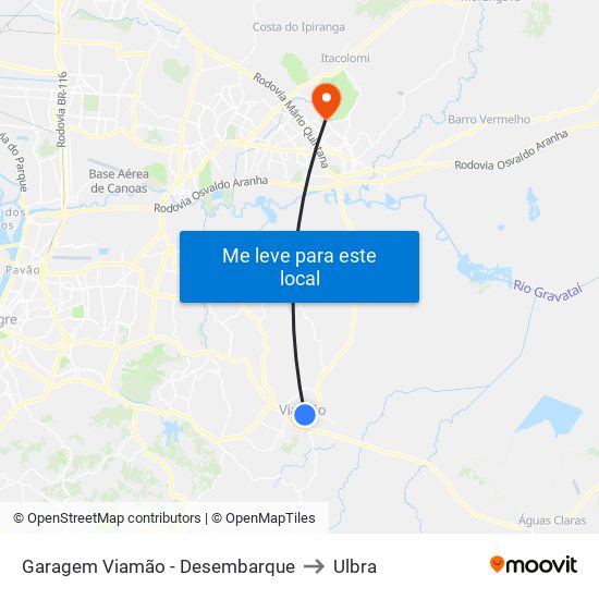 Garagem Viamão - Desembarque to Ulbra map