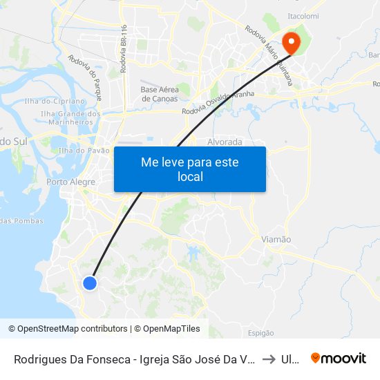 Rodrigues Da Fonseca - Igreja São José Da Vila Nova to Ulbra map