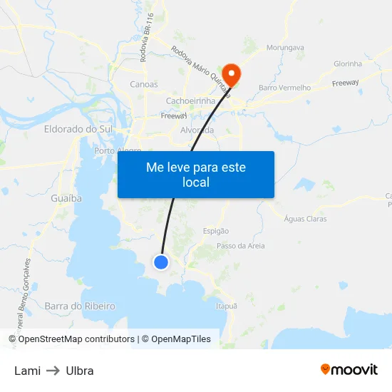 Lami to Ulbra map