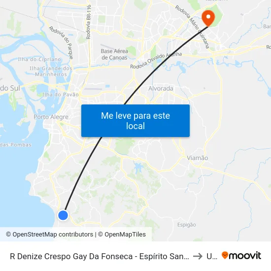 R Denize Crespo Gay Da Fonseca - Espírito Santo Porto Alegre - Rs 91751-545 Brasil to Ulbra map