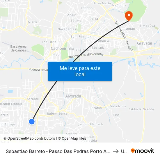 Sebastiao Barreto - Passo Das Pedras Porto Alegre - Rs 91230-510 Brasil to Ulbra map