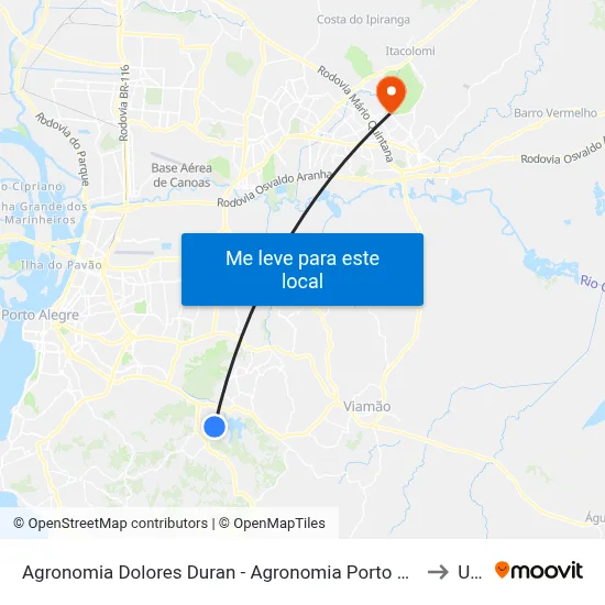 Agronomia Dolores Duran - Agronomia Porto Alegre - Rs 91540-220 Brasil to Ulbra map