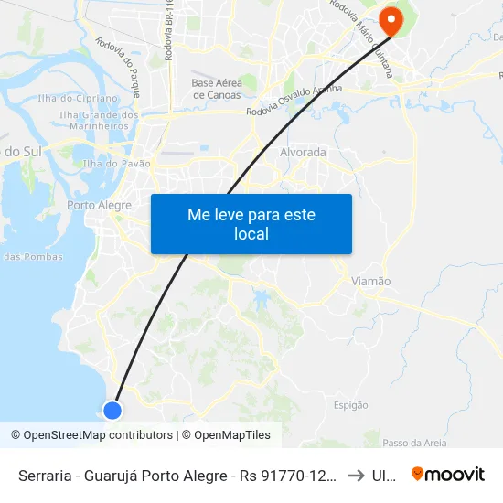 Serraria - Guarujá Porto Alegre - Rs 91770-120 Brasil to Ulbra map