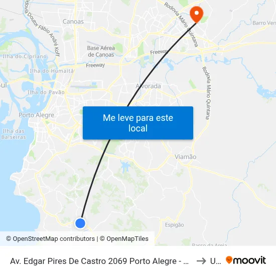 Av. Edgar Pires De Castro 2069 Porto Alegre - Rio Grande Do Sul 91786-299 Brasil to Ulbra map
