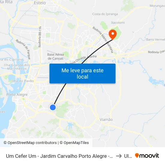 Um Cefer Um - Jardim Carvalho Porto Alegre - Rs 91430-035 Brasil to Ulbra map