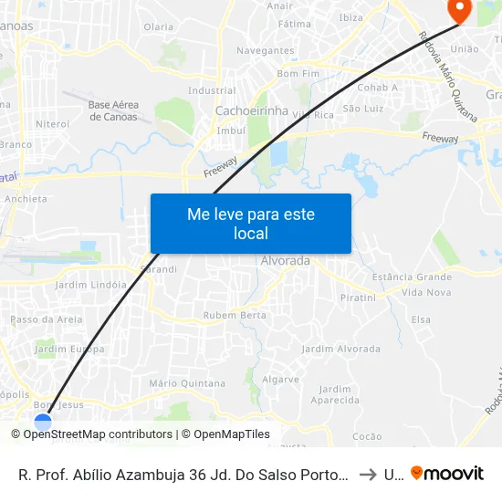 R. Prof. Abílio Azambuja 36 Jd. Do Salso Porto Alegre - Rio Grande Do Sul 9141-130 Brasil to Ulbra map