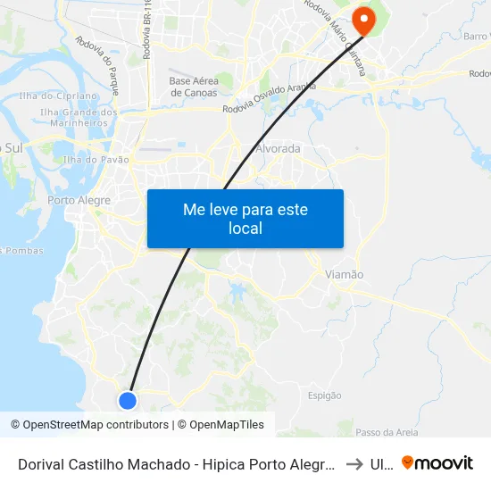 Dorival Castilho Machado - Hipica Porto Alegre - Rs 91755-210 Brasil to Ulbra map