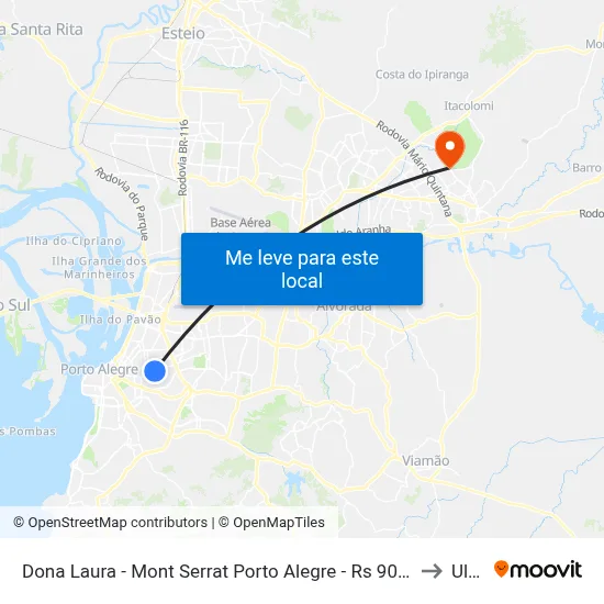 Dona Laura - Mont Serrat Porto Alegre - Rs 90440-003 Brasil to Ulbra map