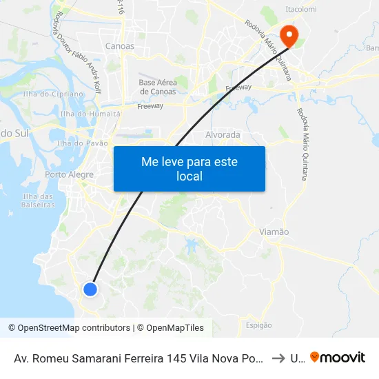 Av. Romeu Samarani Ferreira 145 Vila Nova Porto Alegre - Rio Grande Do Sul 91750-740 Brasil to Ulbra map