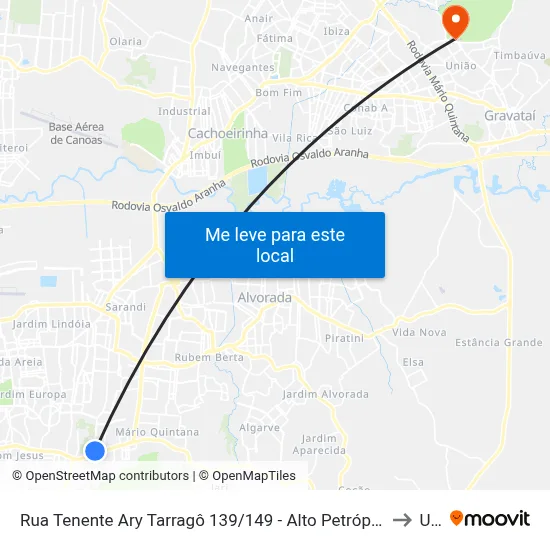 Rua Tenente Ary Tarragô 139/149 - Alto Petrópolis Porto Alegre - Rs 91225-000 Brasil to Ulbra map