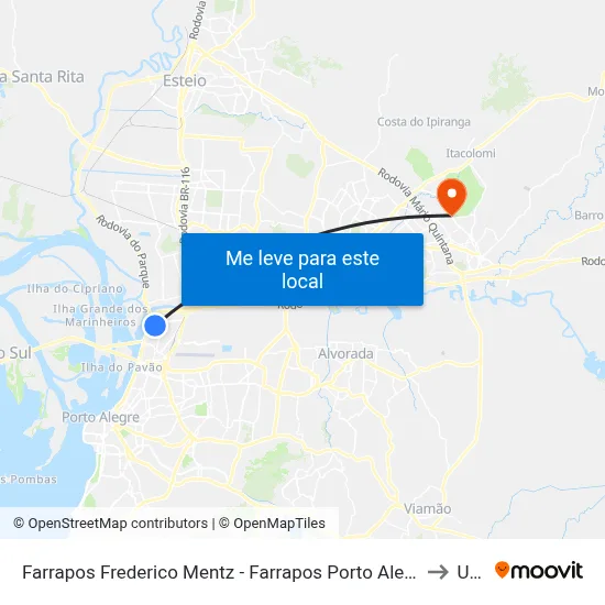 Farrapos Frederico Mentz - Farrapos Porto Alegre - Rs 90250-350 Brasil to Ulbra map