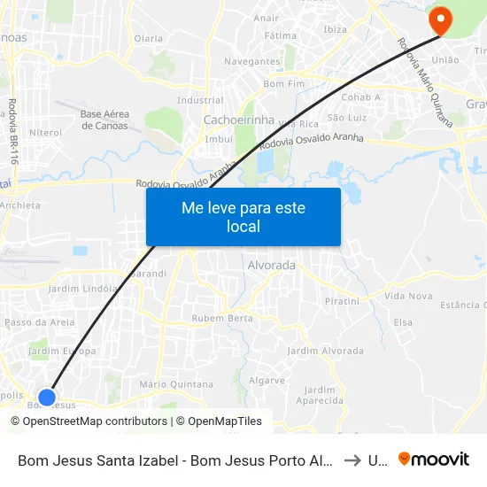 Bom Jesus Santa Izabel - Bom Jesus Porto Alegre - Rs 91420-690 Brasil to Ulbra map