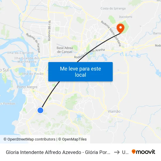 Gloria Intendente Alfredo Azevedo - Glória Porto Alegre - Rs 90660-070 Brasil to Ulbra map