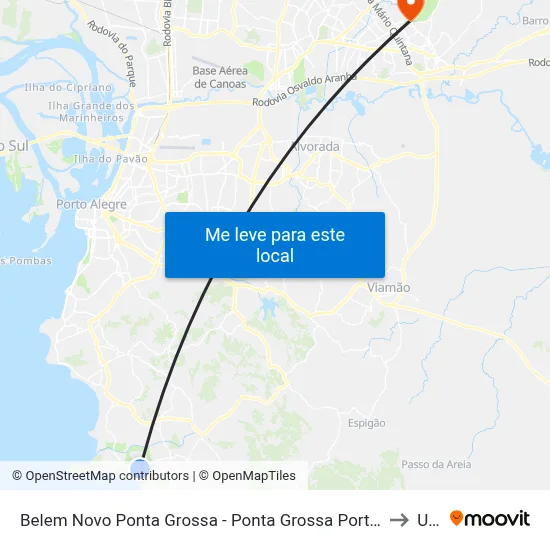 Belem Novo Ponta Grossa - Ponta Grossa Porto Alegre - Rs 91780-590 Brasil to Ulbra map