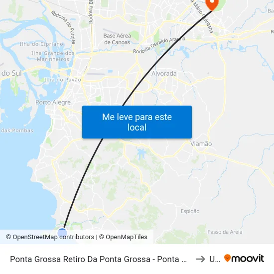 Ponta Grossa Retiro Da Ponta Grossa - Ponta Grossa Porto Alegre - Rs 91780-620 Brasil to Ulbra map