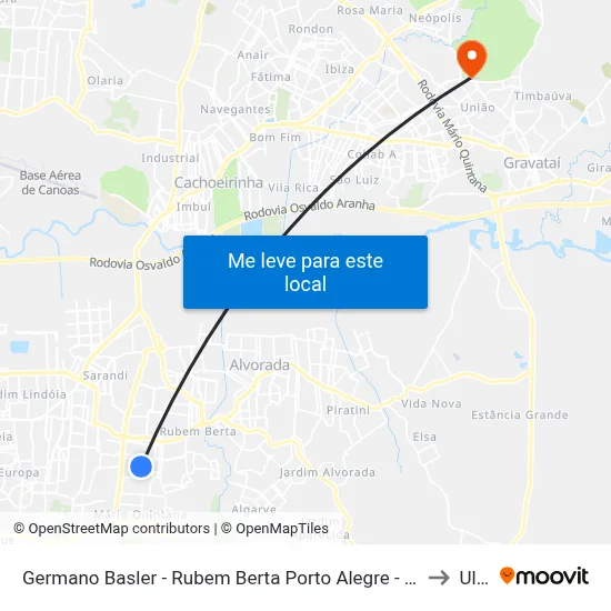 Germano Basler - Rubem Berta Porto Alegre - Rs 91240-320 Brasil to Ulbra map