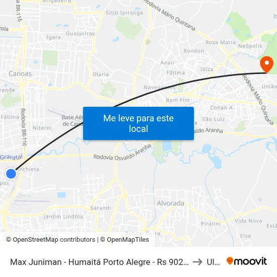 Max Juniman - Humaitá Porto Alegre - Rs 90250-060 Brasil to Ulbra map