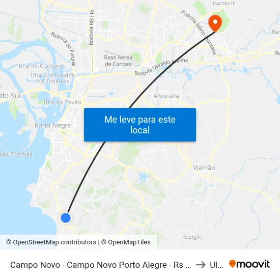 Campo Novo - Campo Novo Porto Alegre - Rs 91751-443 Brasil to Ulbra map
