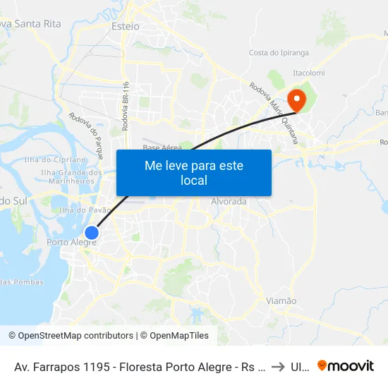 Av. Farrapos 1195 - Floresta Porto Alegre - Rs 90220-004 Brasil to Ulbra map