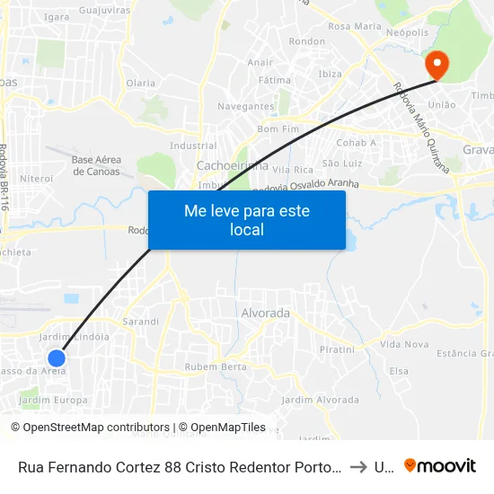 Rua Fernando Cortez 88 Cristo Redentor Porto Alegre - Rs 91350-270 Brasil to Ulbra map
