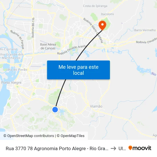 Rua 3770 78 Agronomia Porto Alegre - Rio Grande Do Sul 91540 Brasil to Ulbra map