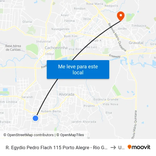 R. Egydio Pedro Flach 115 Porto Alegre - Rio Grande Do Sul 91240-510 Brasil to Ulbra map