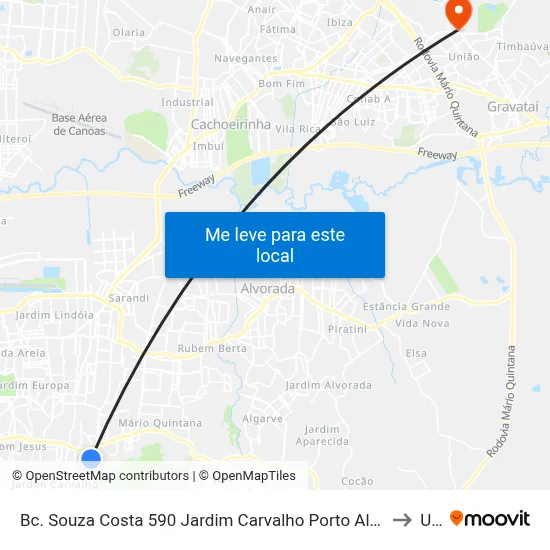 Bc. Souza Costa 590 Jardim Carvalho Porto Alegre - Rio Grande Do Sul 91450-140 Brasil to Ulbra map