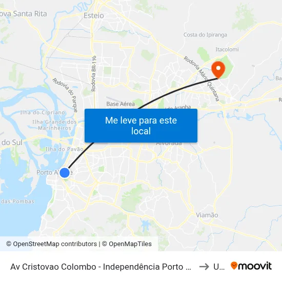 Av Cristovao Colombo - Independência Porto Alegre - Rs 90030-142 Brasil to Ulbra map