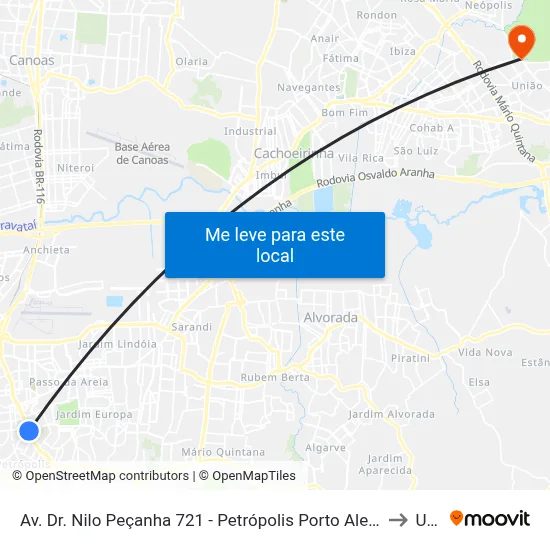 Av. Dr. Nilo Peçanha 721 - Petrópolis Porto Alegre - Rs 90470-001 Brasil to Ulbra map