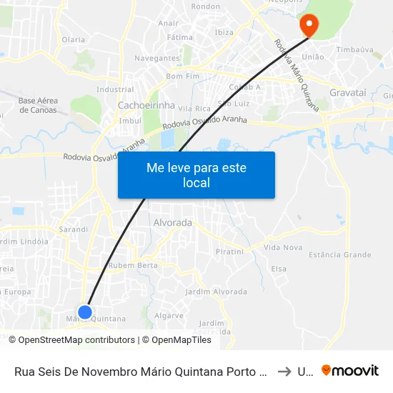 Rua Seis De Novembro Mário Quintana Porto Alegre - Rs 91270-320 Brasil to Ulbra map