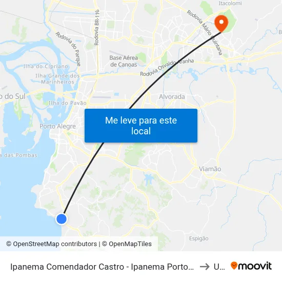Ipanema Comendador Castro - Ipanema Porto Alegre - Rs 91760-050 Brasil to Ulbra map