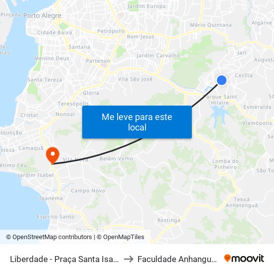 Liberdade - Praça Santa Isabel to Faculdade Anhanguera map