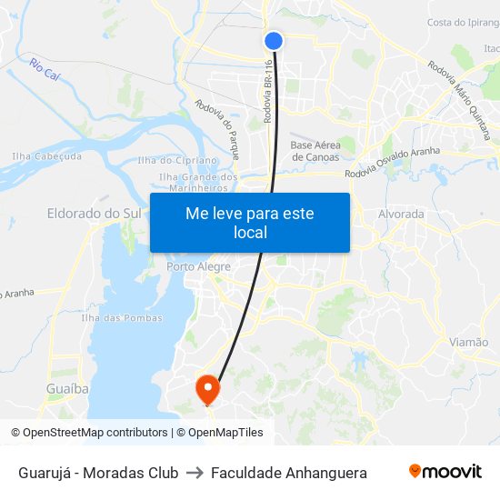 Guarujá - Moradas Club to Faculdade Anhanguera map