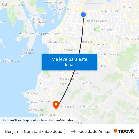 Benjamin Constant - São João [Bairro - Bc] to Faculdade Anhanguera map
