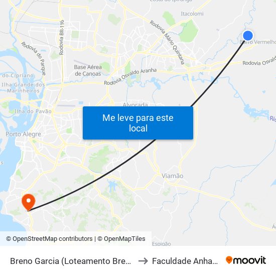 Breno Garcia (Loteamento Breno Garcia) to Faculdade Anhanguera map