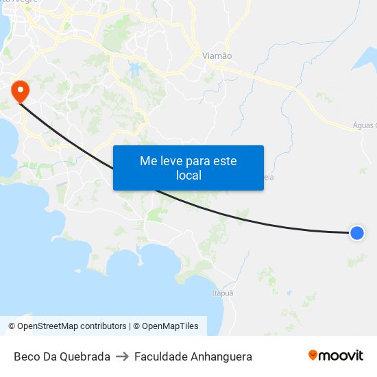 Beco Da Quebrada to Faculdade Anhanguera map
