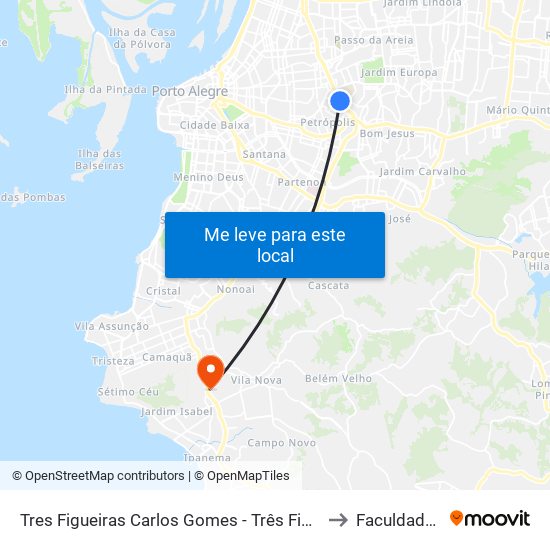 Tres Figueiras Carlos Gomes - Três Figueiras Porto Alegre - Rs 90470-340 Brasil to Faculdade Anhanguera map