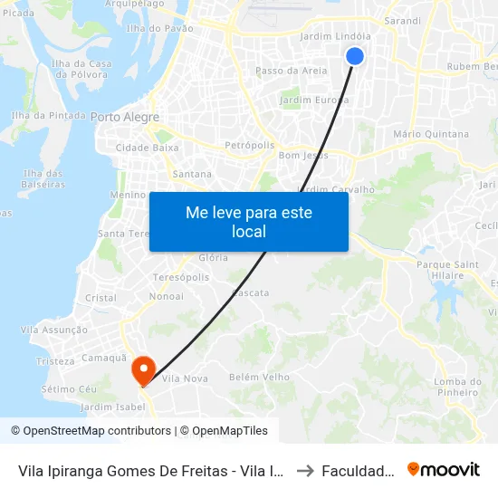 Vila Ipiranga Gomes De Freitas - Vila Ipiranga Porto Alegre - Rs 91010-004 Brasil to Faculdade Anhanguera map