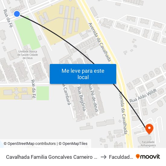 Cavalhada Familia Goncalves Carneiro - Cavalhada Porto Alegre - Rs 91920-260 Brasil to Faculdade Anhanguera map