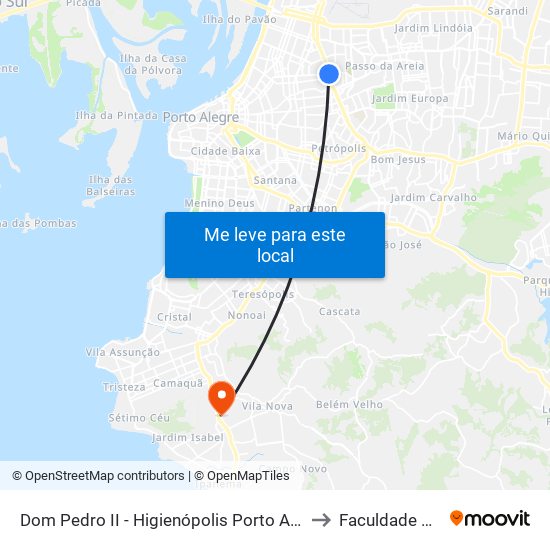 Dom Pedro II - Higienópolis Porto Alegre - Rs 90830-470 Brasil to Faculdade Anhanguera map