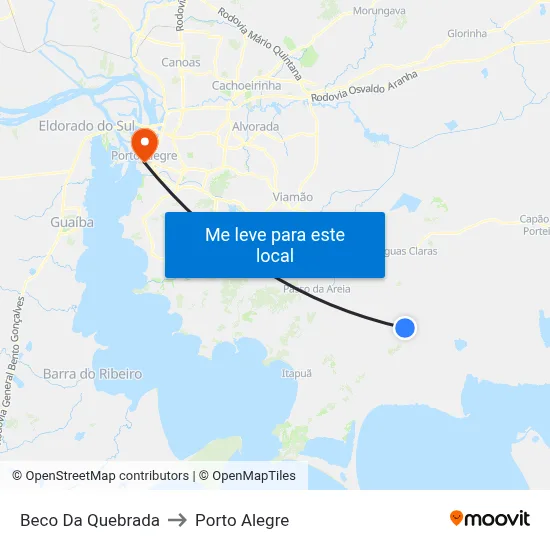 Beco Da Quebrada to Porto Alegre map