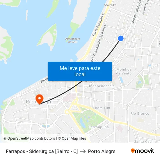 Farrapos - Siderúrgica [Bairro - C] to Porto Alegre map