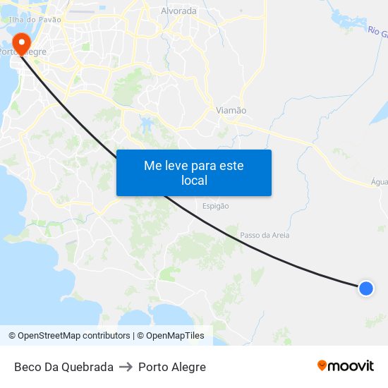 Beco Da Quebrada to Porto Alegre map