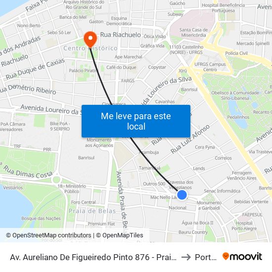 Av. Aureliano De Figueiredo Pinto 876 - Praia De Belas Porto Alegre - Rs 90050-190 Brasil to Porto Alegre map