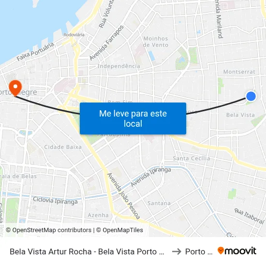 Bela Vista Artur Rocha - Bela Vista Porto Alegre - Rs 90450-170 Brasil to Porto Alegre map