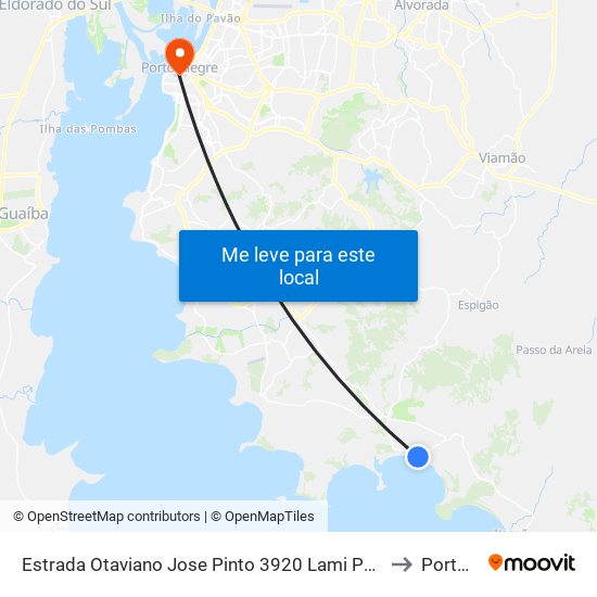 Estrada Otaviano Jose Pinto 3920 Lami Porto Alegre - Rio Grande Do Sul Brasil to Porto Alegre map