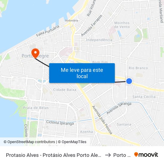 Protasio Alves - Protásio Alves Porto Alegre - Rs 90420-160 Brasil to Porto Alegre map